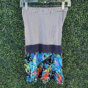 Floral & Striped Romper